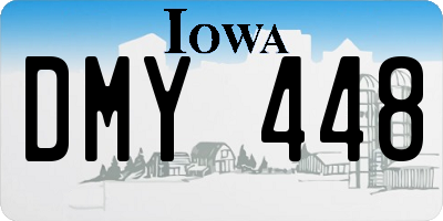 IA license plate DMY448