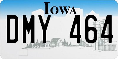 IA license plate DMY464
