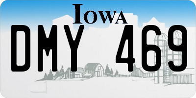 IA license plate DMY469