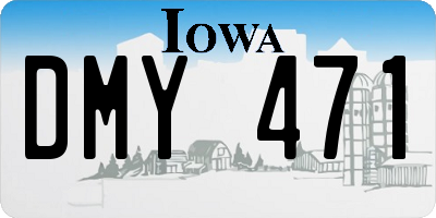 IA license plate DMY471