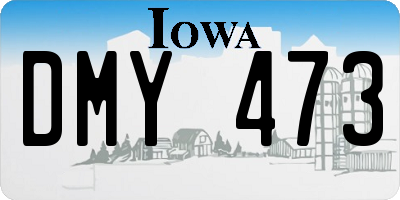 IA license plate DMY473