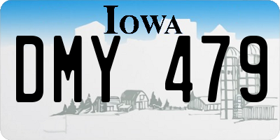 IA license plate DMY479