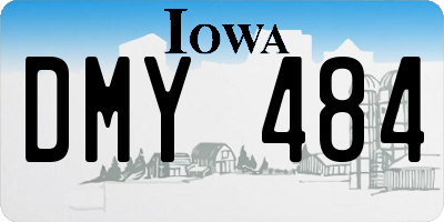 IA license plate DMY484
