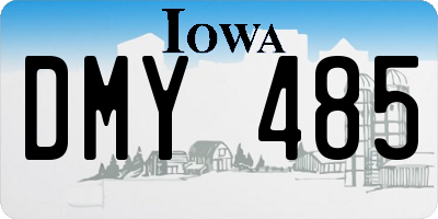 IA license plate DMY485
