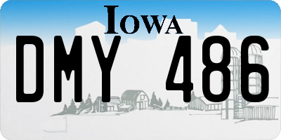 IA license plate DMY486
