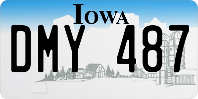 IA license plate DMY487