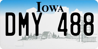 IA license plate DMY488