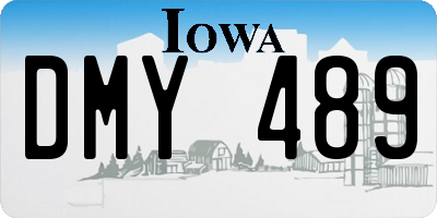 IA license plate DMY489