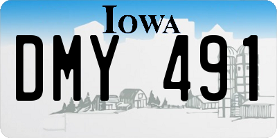 IA license plate DMY491
