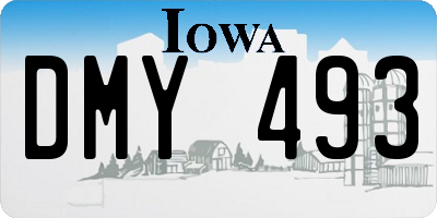 IA license plate DMY493