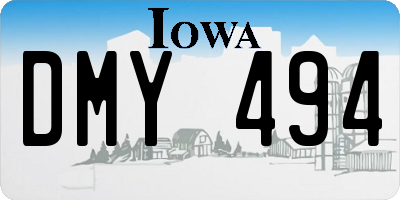 IA license plate DMY494