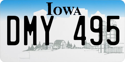 IA license plate DMY495