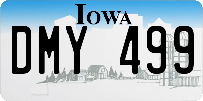 IA license plate DMY499