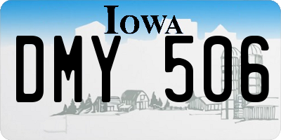 IA license plate DMY506