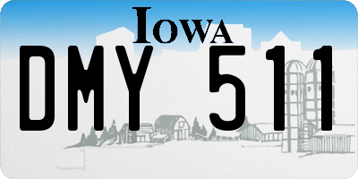 IA license plate DMY511