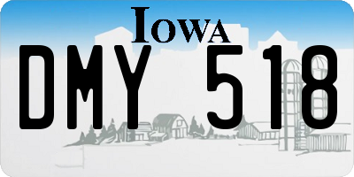 IA license plate DMY518