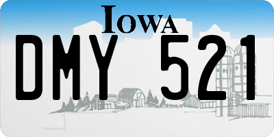IA license plate DMY521