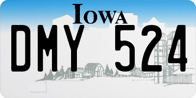 IA license plate DMY524