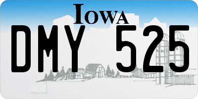 IA license plate DMY525
