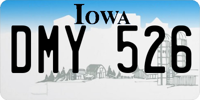 IA license plate DMY526