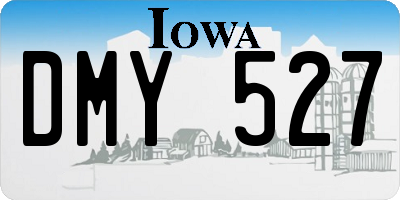 IA license plate DMY527