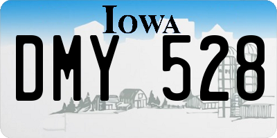 IA license plate DMY528