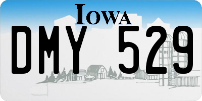 IA license plate DMY529
