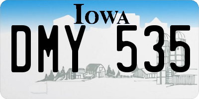 IA license plate DMY535