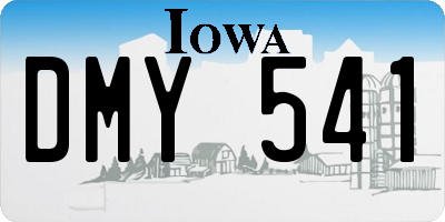 IA license plate DMY541