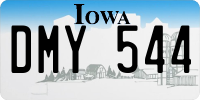 IA license plate DMY544
