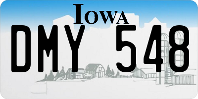 IA license plate DMY548