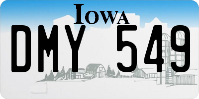IA license plate DMY549