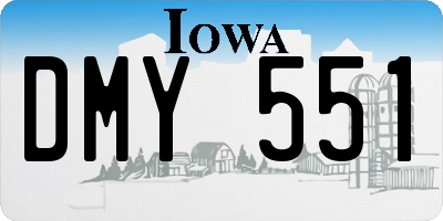 IA license plate DMY551