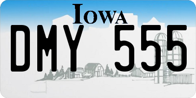 IA license plate DMY555