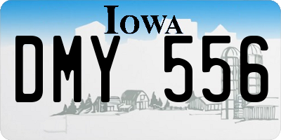 IA license plate DMY556
