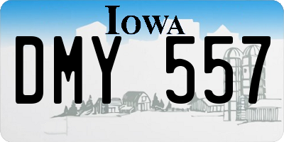 IA license plate DMY557
