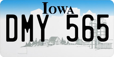 IA license plate DMY565