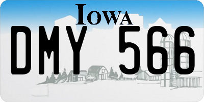 IA license plate DMY566