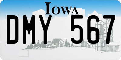 IA license plate DMY567