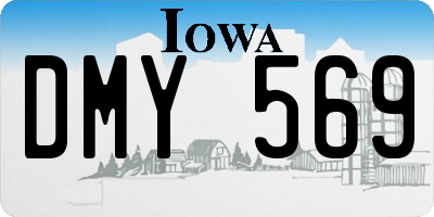 IA license plate DMY569