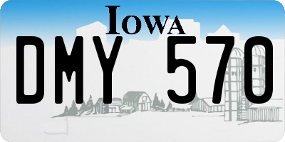 IA license plate DMY570