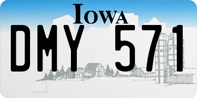 IA license plate DMY571