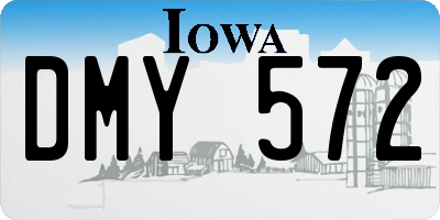 IA license plate DMY572