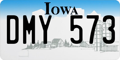 IA license plate DMY573