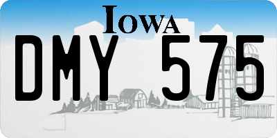 IA license plate DMY575