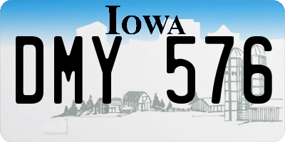 IA license plate DMY576
