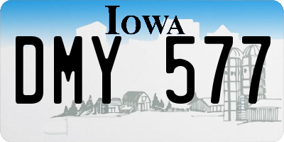 IA license plate DMY577
