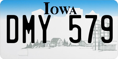 IA license plate DMY579