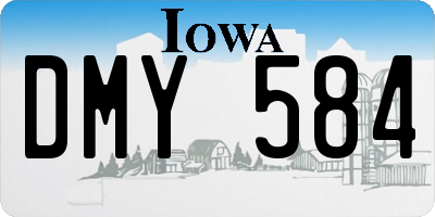 IA license plate DMY584