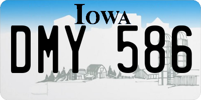 IA license plate DMY586